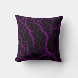 Cracked Space Lava - Purple Throw Pillow