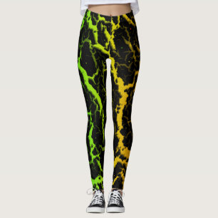 Cracked Space Lava - Rainbow BGYOR Leggings