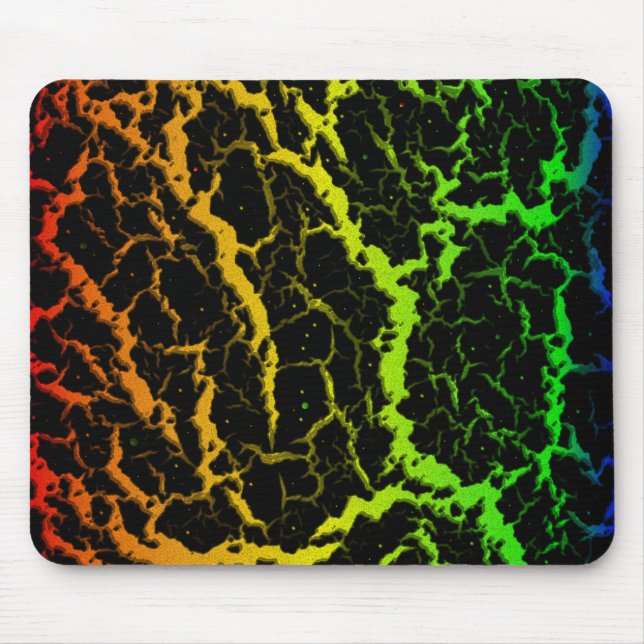 Cracked Space Lava - Rainbow ROYGB Mouse Pad (Front)
