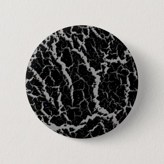 Cracked Space Lava - Silver 2 Inch Round Button (Front)