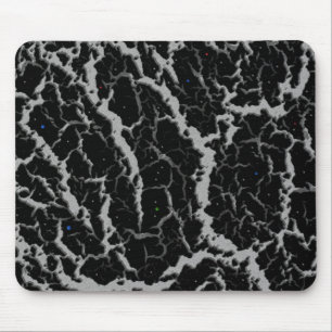 Cracked Space Lava - Silver Mouse Pad