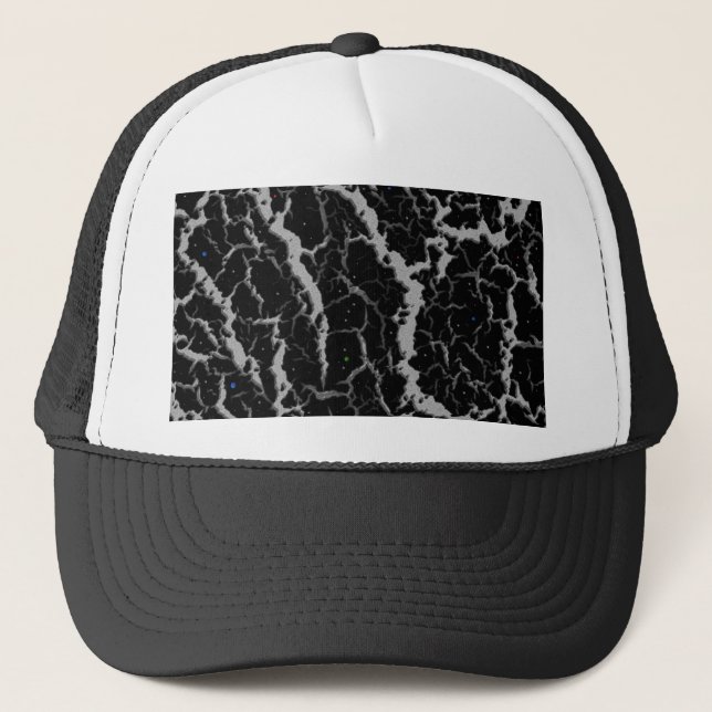 Cracked Space Lava - Silver Trucker Hat (Front)