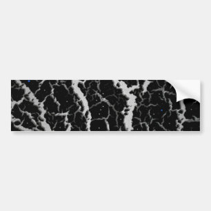 Cracked Space Lava - White/Silver Bumper Sticker