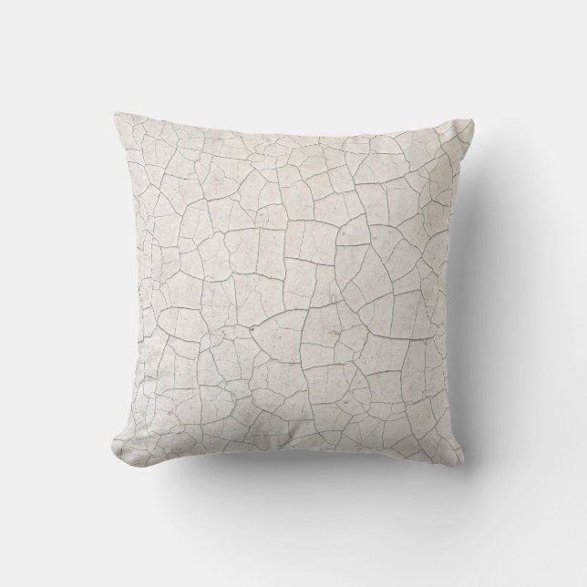 Cracked Surface Throw Pillow (Front)