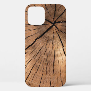 Cracked Weathered Aged Wood Pattern iPhone 12 Case