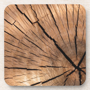 Cracked Wood Log Coaster