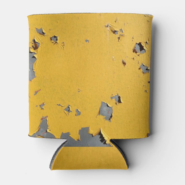 Cracked yellow metal: dirty texture. can cooler (Front)