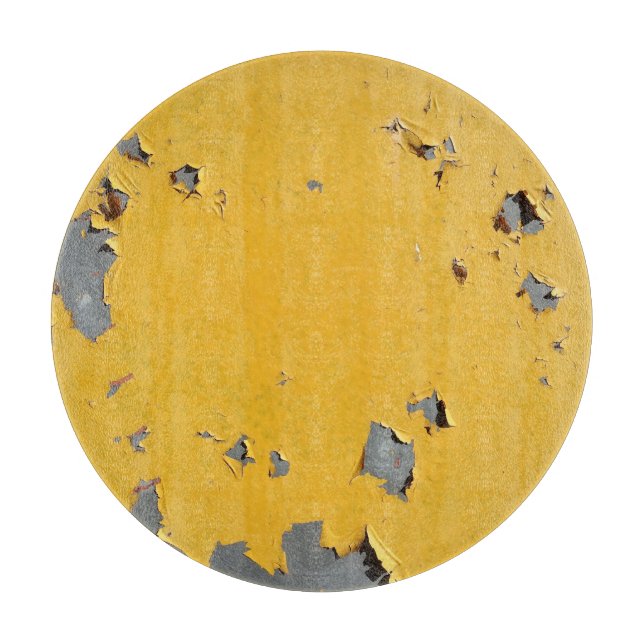 Cracked yellow metal: dirty texture. cutting board (Front)