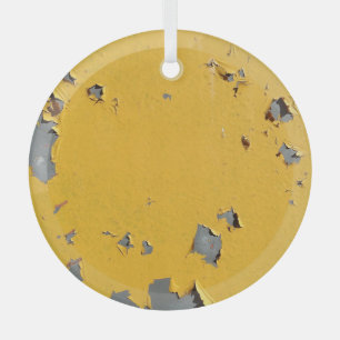 Cracked yellow metal: dirty texture. glass ornament