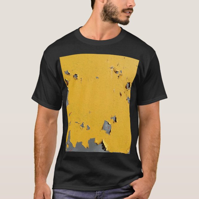 Cracked yellow metal: dirty texture. T-Shirt (Front)