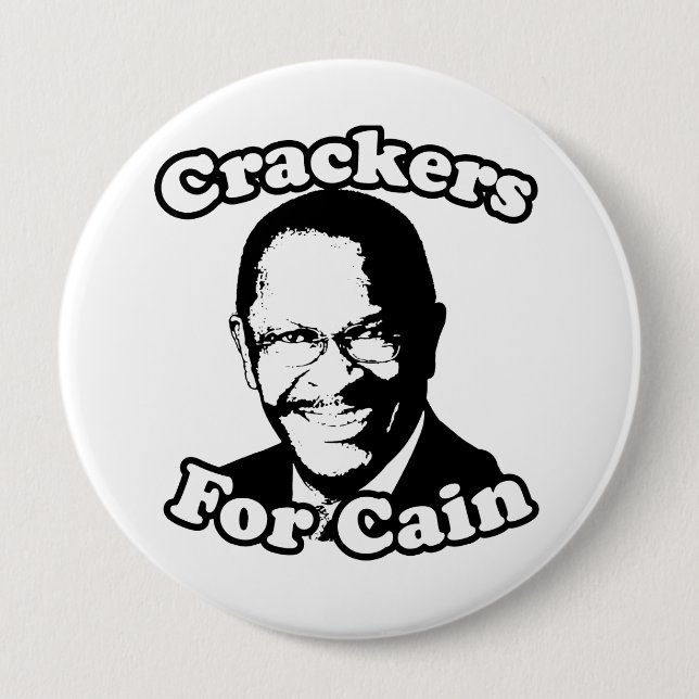 Crackers for Cain 4 Inch Round Button (Front)