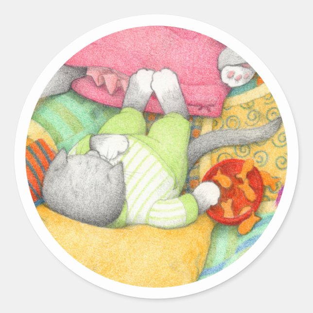 CRACKERS GOLDFISH KITTY Stickers Large Rond (Devant)