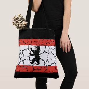 Crackled Flag of Berlin   Tote Bag