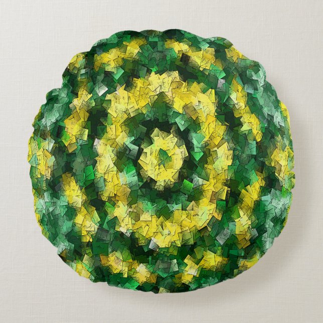 Crackled........ Round Pillow (Front)