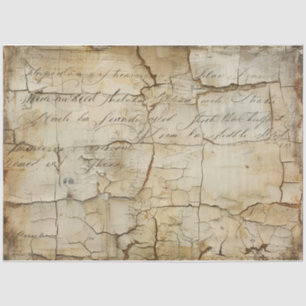 Crackled Script  Tissue Paper