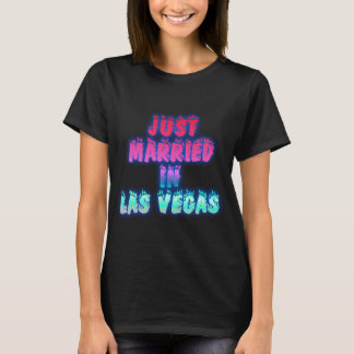 Crackling Fire Style Just Married In Las Vegas T-Shirt