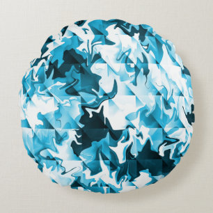Crackling Ice.... Round Pillow