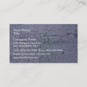 Cracks in asphalt pavement of walkway business card