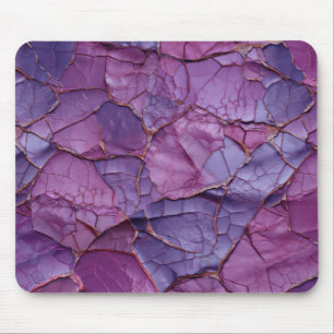 Cracks, Vains in Purple, Creates Intricate Pattern Mouse Pad