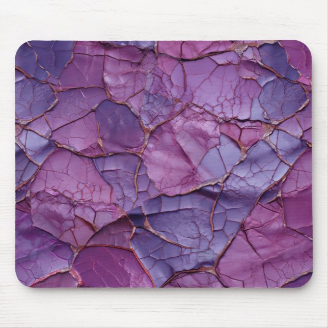 Cracks, Vains in Purple, Creates Intricate Pattern Mouse Pad (Front)