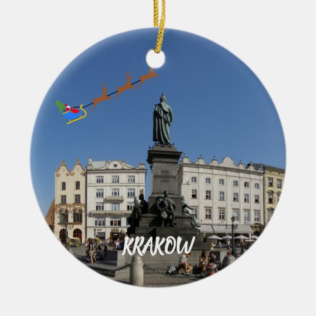 Cracovie Pologne Ornement de Noël panoramique (Devant)