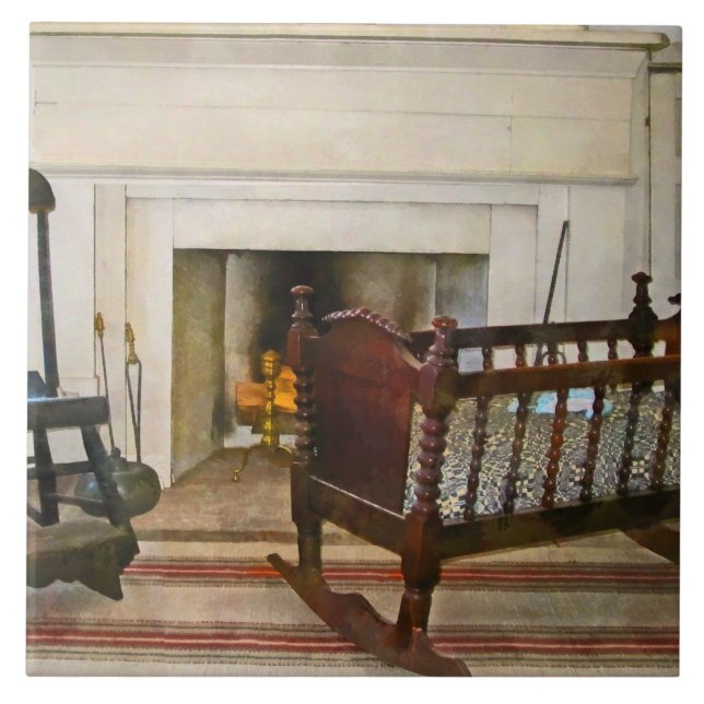 Cradle Near Fireplace Tile (Front)