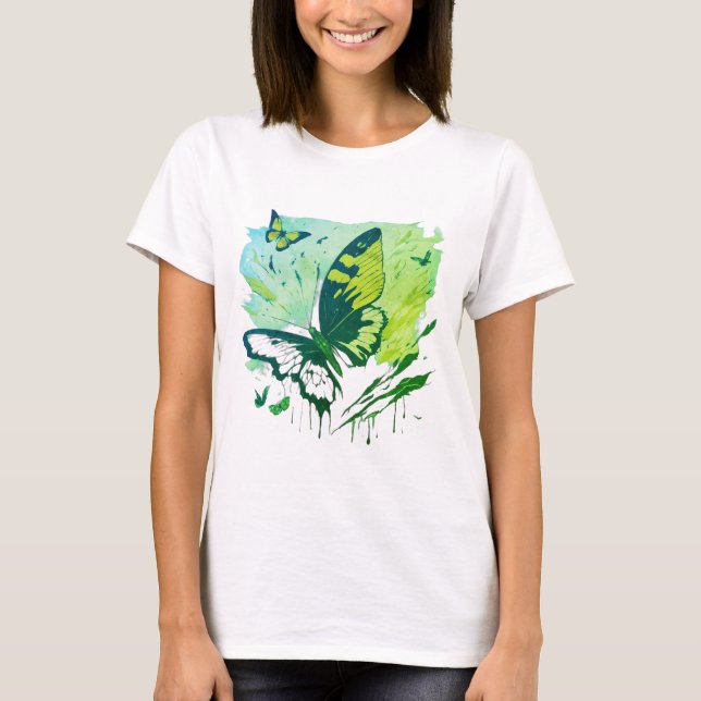 Craft an artistic and abstract t-shirt design with (Front)