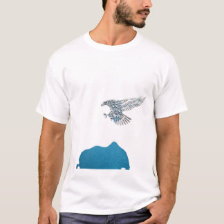 Craft an awe-inspiring t-shirt with a crystal eagl