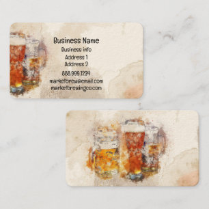 Craft Artisan Brewing Beer Pub Bar  Business Card