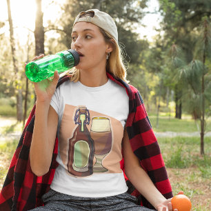 Craft Beer Bottle and Glass Rustic Brewery T-Shirt