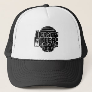 Craft Beer Brewer - Black & White Logo Trucker Hat