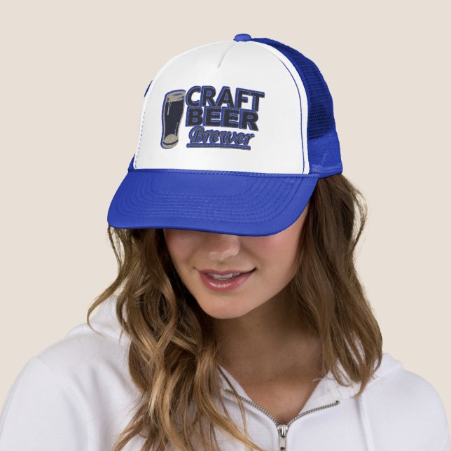 Craft Beer Brewer Distressed Blue Ver.2 Trucker Hat (In Situ)