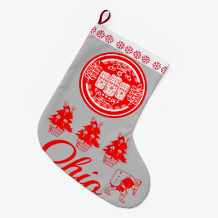 Craft Beer Christmas Ohio - Beer Cans R G W Large Christmas Stocking