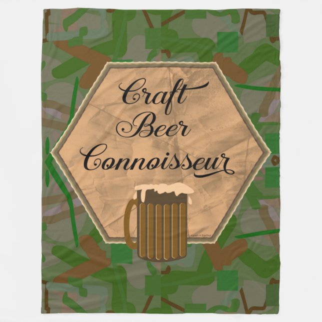 Craft Beer Connoisseur Fleece Blanket (Front)