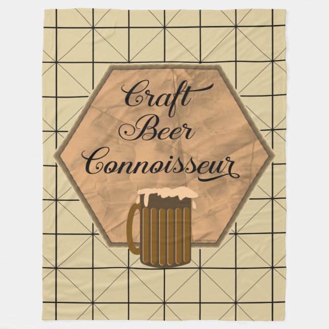 Craft Beer Connoisseur Fleece Blanket (Front)