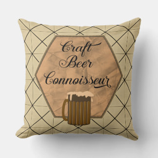 Craft Beer Connoisseur Throw Pillow