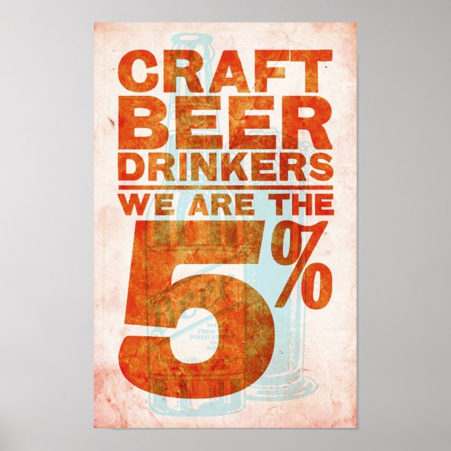 Craft Beer Drinkers—We Are The 5% Poster (Front)