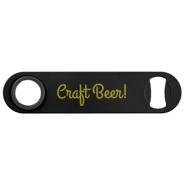 Craft Beer - Gold Black Speed Bottle Opener (Front (Horizontal))