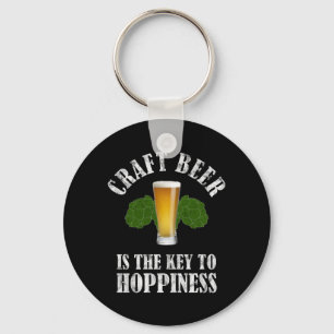 Craft Beer Is The Key To Hoppiness Keychain