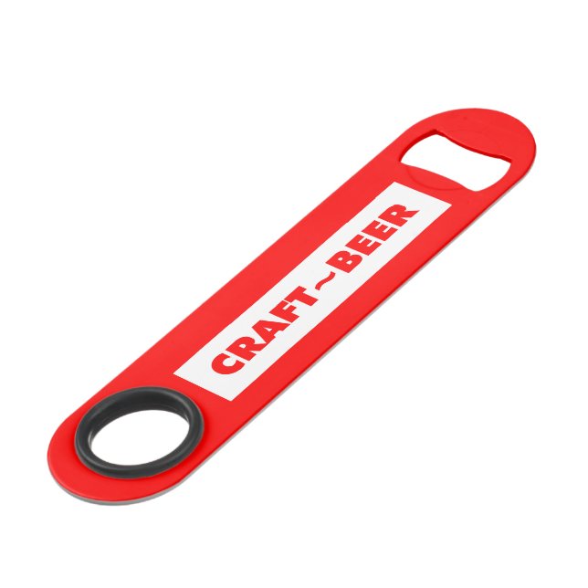CRAFT BEER on Red Bar Key (Front Angled)