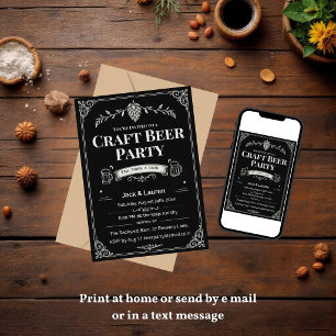 Craft Beer Party Invitation   Vintage Brewery 