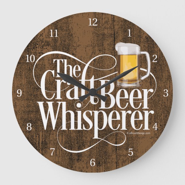 Craft Beer Whisperer Large Clock (Front)