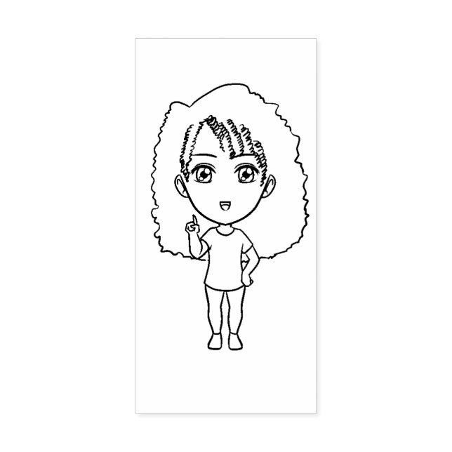 Craft caricature character n3e2p7 storytelling rubber stamp (Imprint)