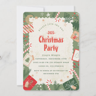 Craft Christmas Party Invitation