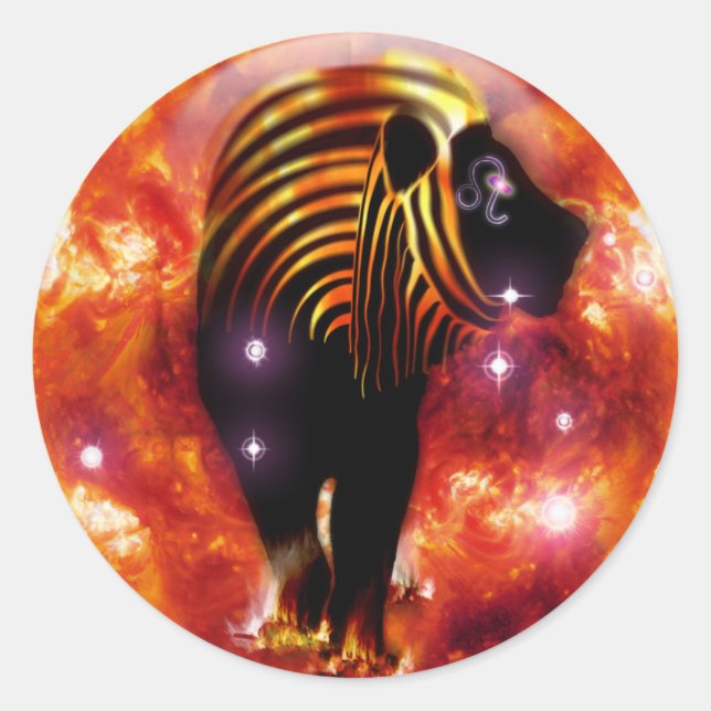 Craft Dungeon Zodiac-Leo Classic Round Sticker (Front)
