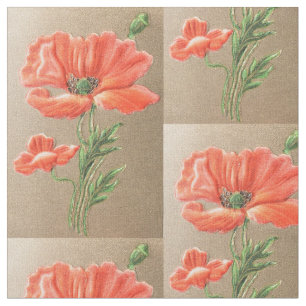 CRAFT FABRIC MATERIAL FLORAL DESIGN