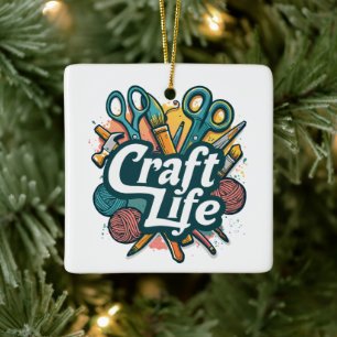 craft life ceramic ornament