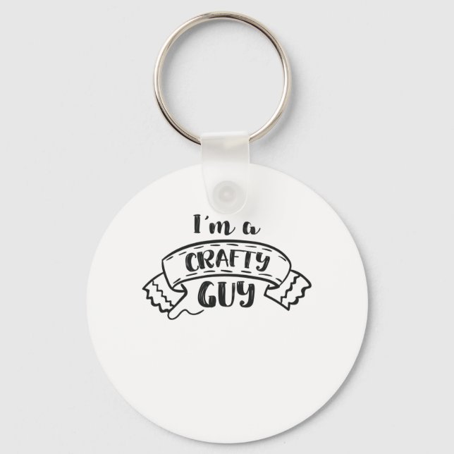 Craft Lover Gifts Arts and Crafts Men Guys Gift Keychain (Front)