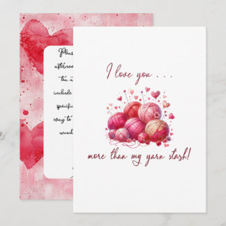 Craft Lovers Knitting Valentine Invitation