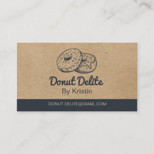 Craft Paper Donut Business Card